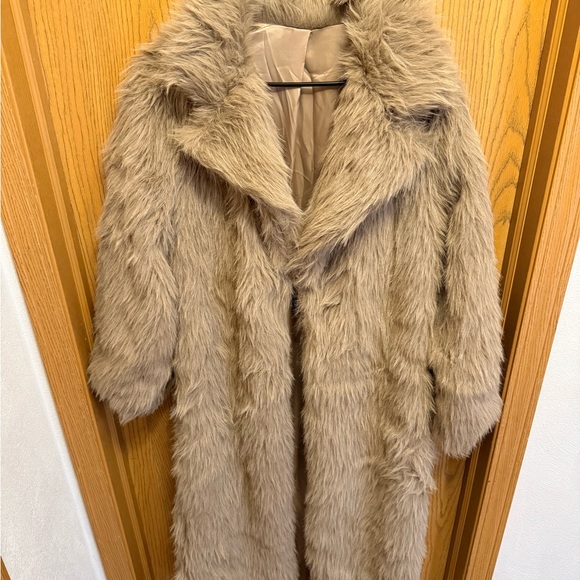 H&M Full-Length Faux Fur Teddy Coat - Tan - Picture 6 of 12